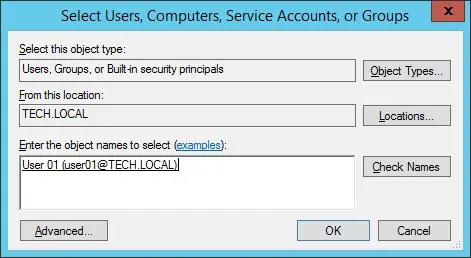 GPO - Configure user account
